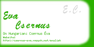 eva csernus business card