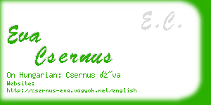 eva csernus business card